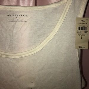 New Ann Taylor off white/ Cream Tank Top
